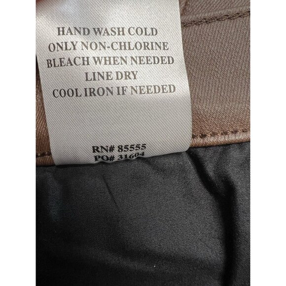 Daze Womens Sundaze Leather Look Pants~Size 32~Coated Espresso Jeans~NWT L13 15 - Picture 12 of 12